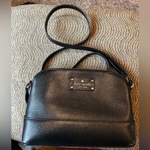 Kate Spade Wellesley Hanna Black Pebbled Leather Crossbody Bag